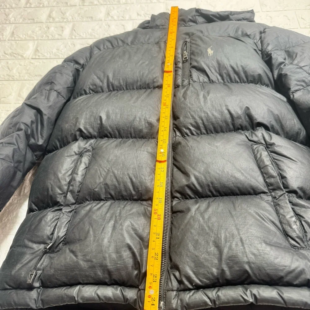 Polo Ralph Lauren Performance Down Puffer Jacket Black Youth L‎ 14-16 Hooded